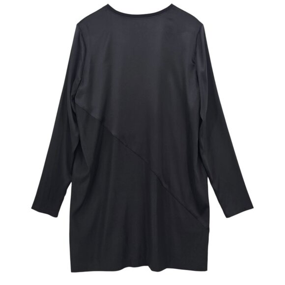 ATM Womens Size XL Long Sleeve Black Stretch Silk Mini Dress NWT - Picture 5 of 14